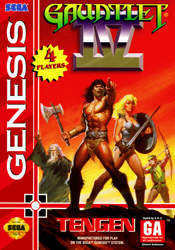 A video game called gauntlet iv for sega genesis