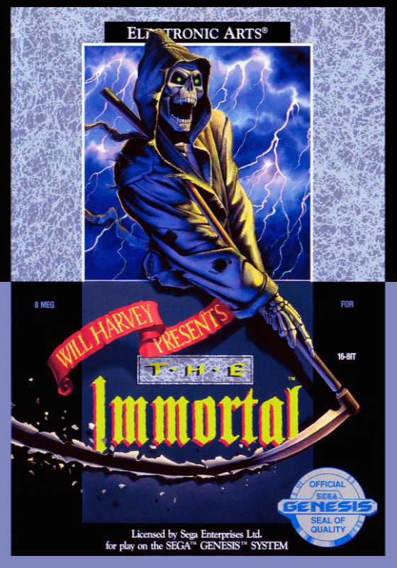 A poster for a video game called the immortal