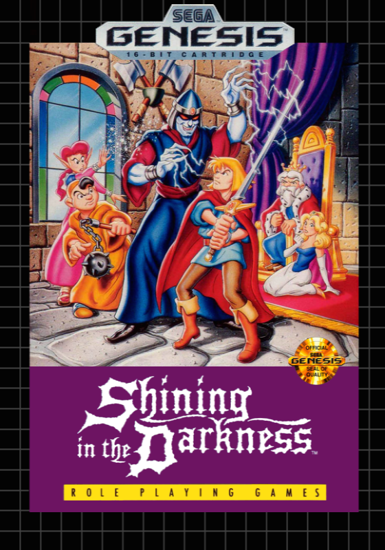 A sega genesis game called shining in the darkness