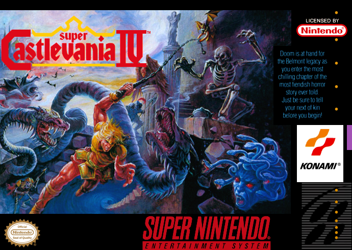 A super nintendo game called castlevania iii