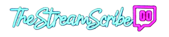 A neon sign that says the streamscribe on a black background.