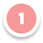 Pink circle with a white number 1 inside.