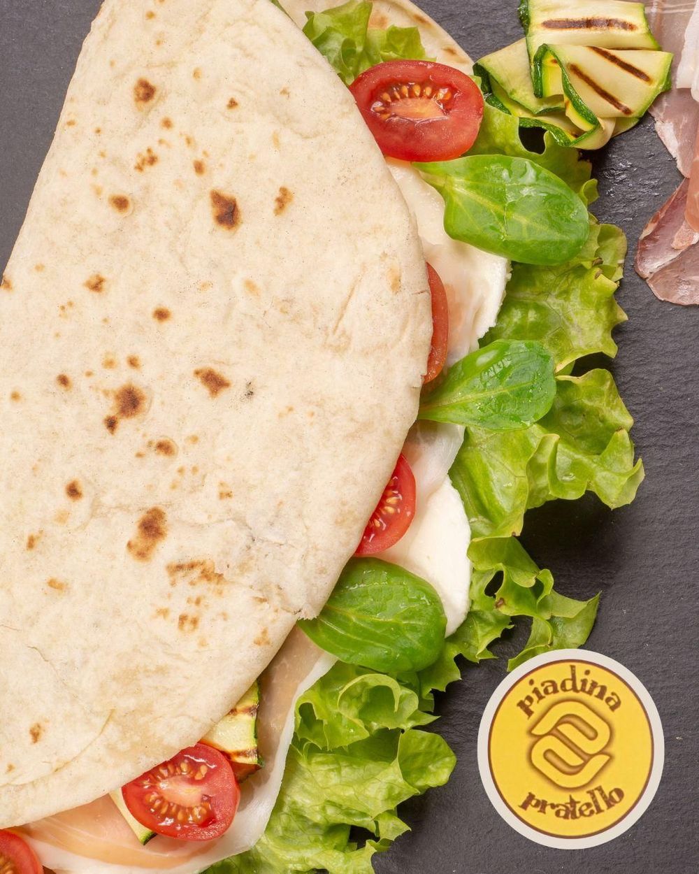 Piadina romagnola con farciture tipiche