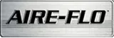 Aire-Flo AIRE-FLO logo in a silver rectangular frame with a slight gradient and horizontal lines.