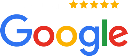 A google logo with five stars on it