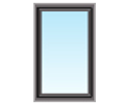A picture of a window with a blue sky in the background. A picture of a window with a blue sky in the background.