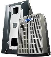 Two gray HVAC air conditioning units with vents, shown side by side on a white background