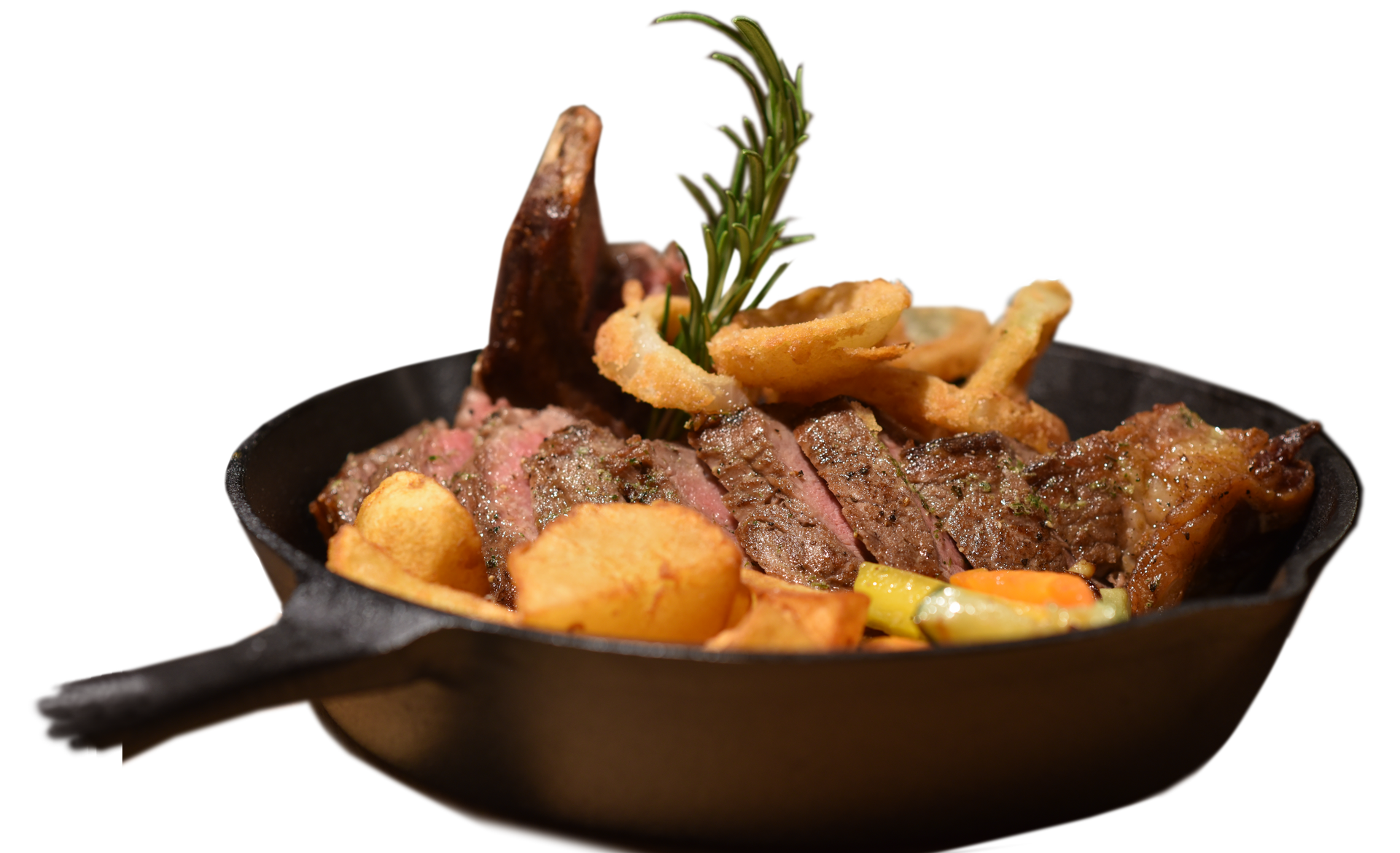 Pfanne mit Fleisch