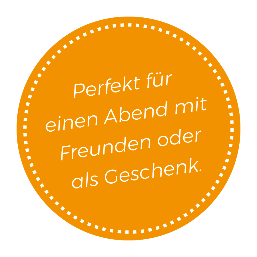 Sticker orange mit Info