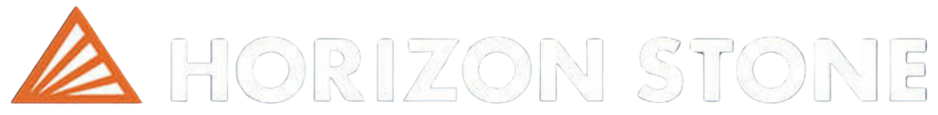 Logo: An orange triangle with radiating lines to the left of the words