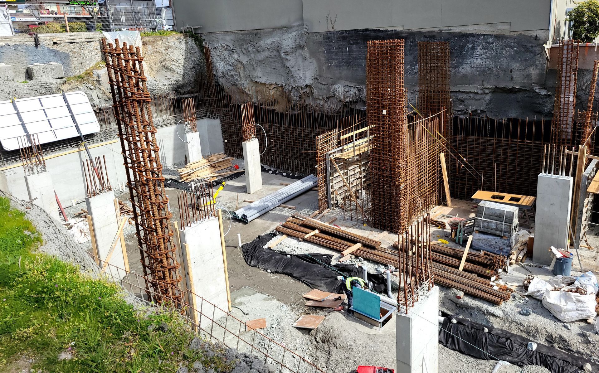 Pouring the foundation of a commercial building in Saint John NB