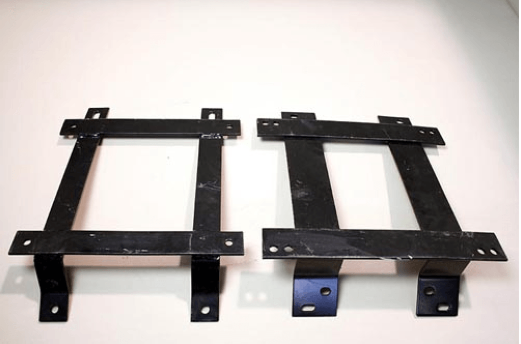 A Pair of Black Metal Brackets - Thomastown, VIC - KAB Performance Seating 