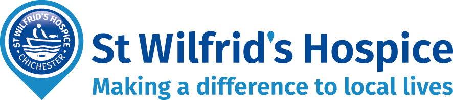 The logo for st wilfrid 's hospice making a difference to local lives