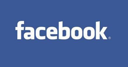 Facebook logo on a blue background