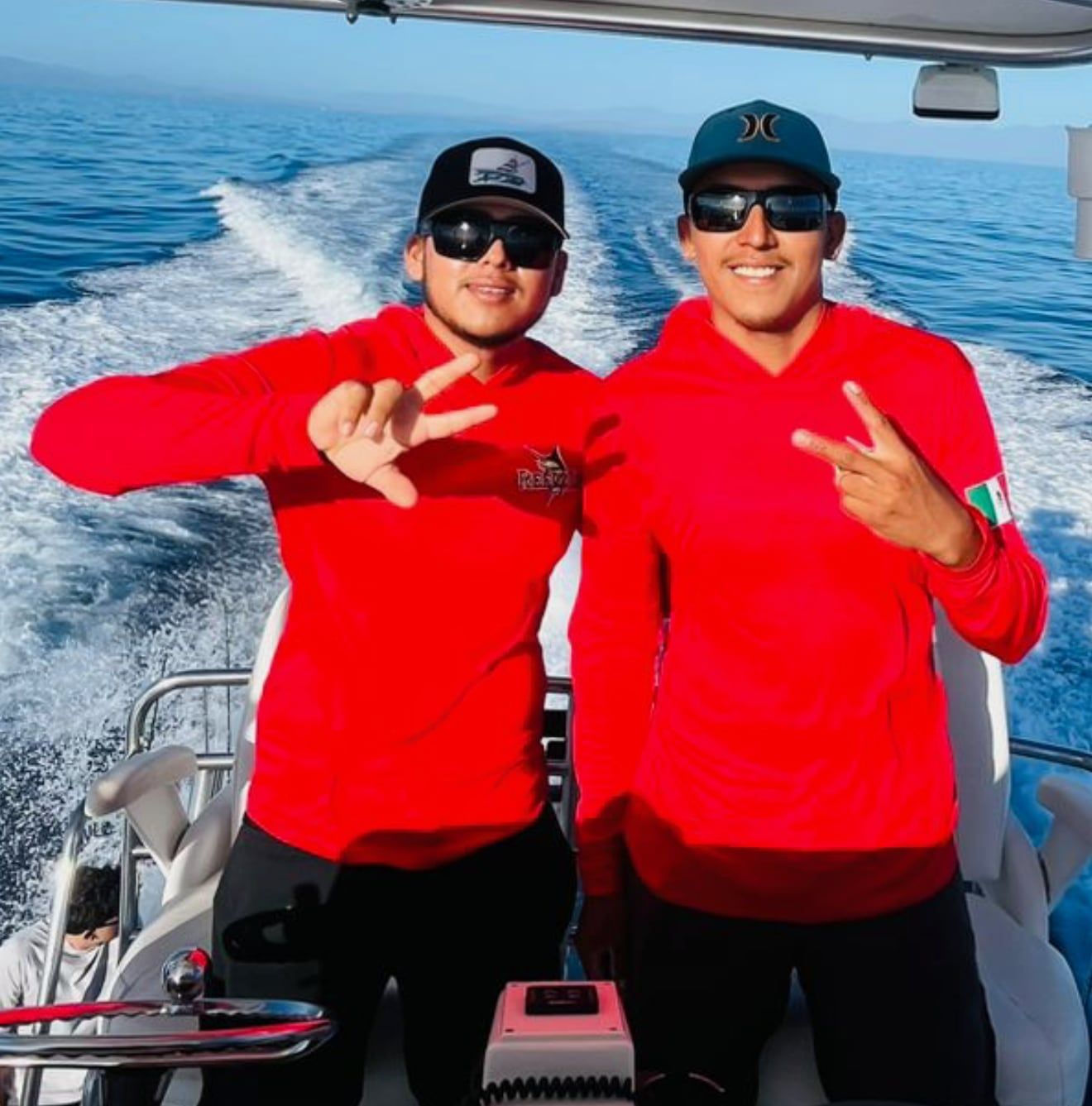 captain and crew on a fishing charter boat