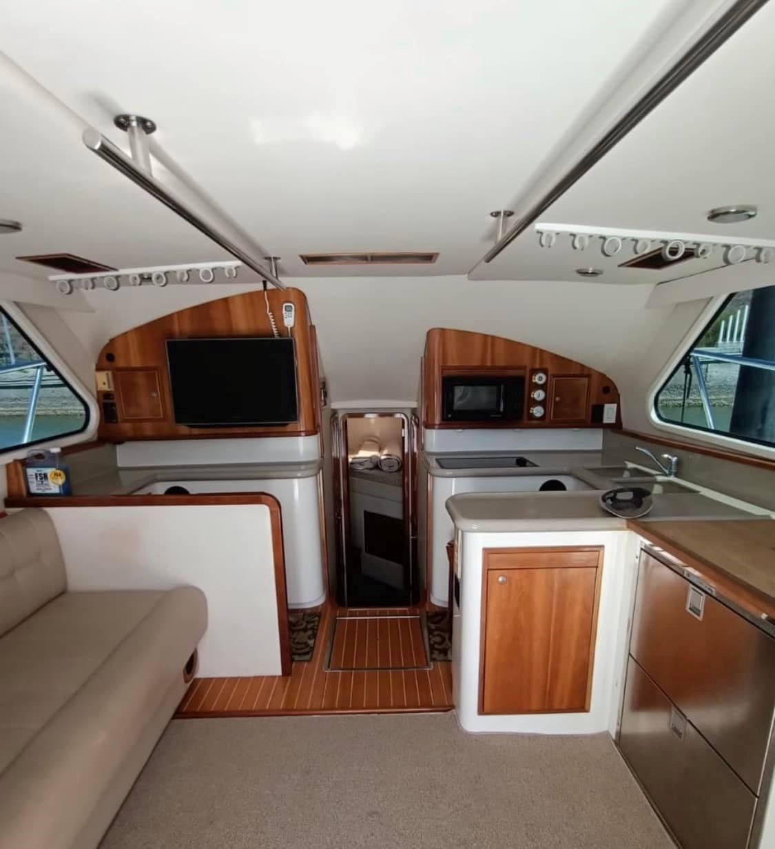 inside the boat