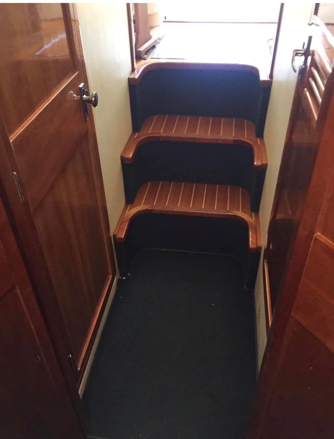 boat's interior stairs
