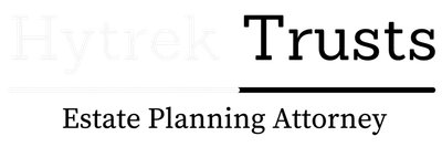 Hytrek Trusts logo with “Estate Planning Attorney” in black serif text on a white background