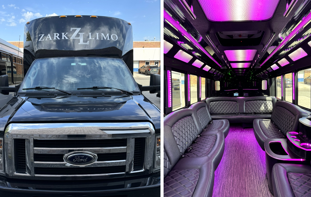 Ford E-450 Party Bus, White — Westville, NJ — Zark Limo
