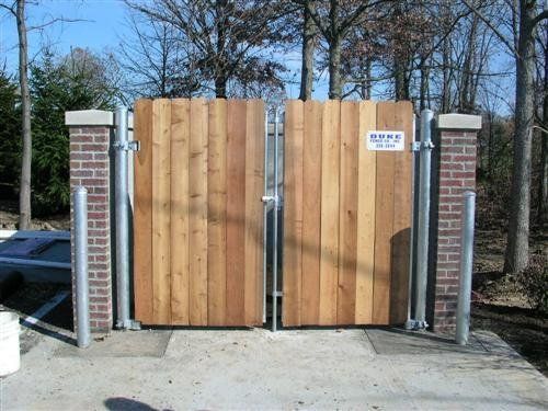 Wooden double gate