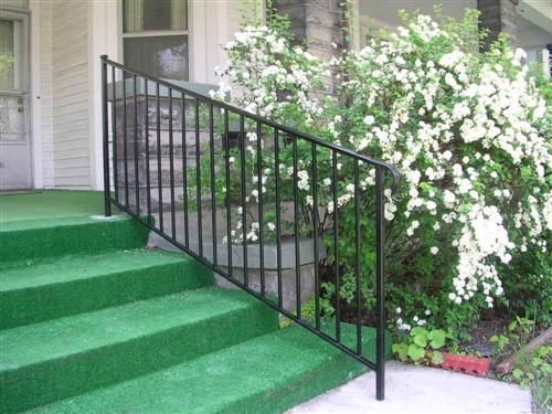 Black metal railing 