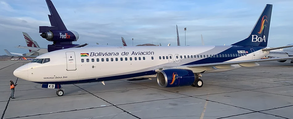 Boeing 737-800 on a ferry flight from Victorville to Cochabamba, Bolivia