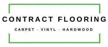 The logo for contract flooring carpet , vinyl , hardwood.