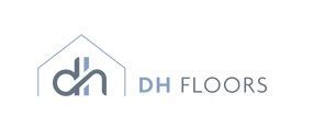 The dh floors logo is a house with a roof.