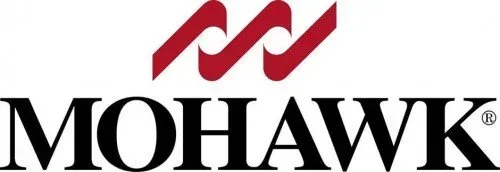 The logo for mohawk is red and black on a white background.