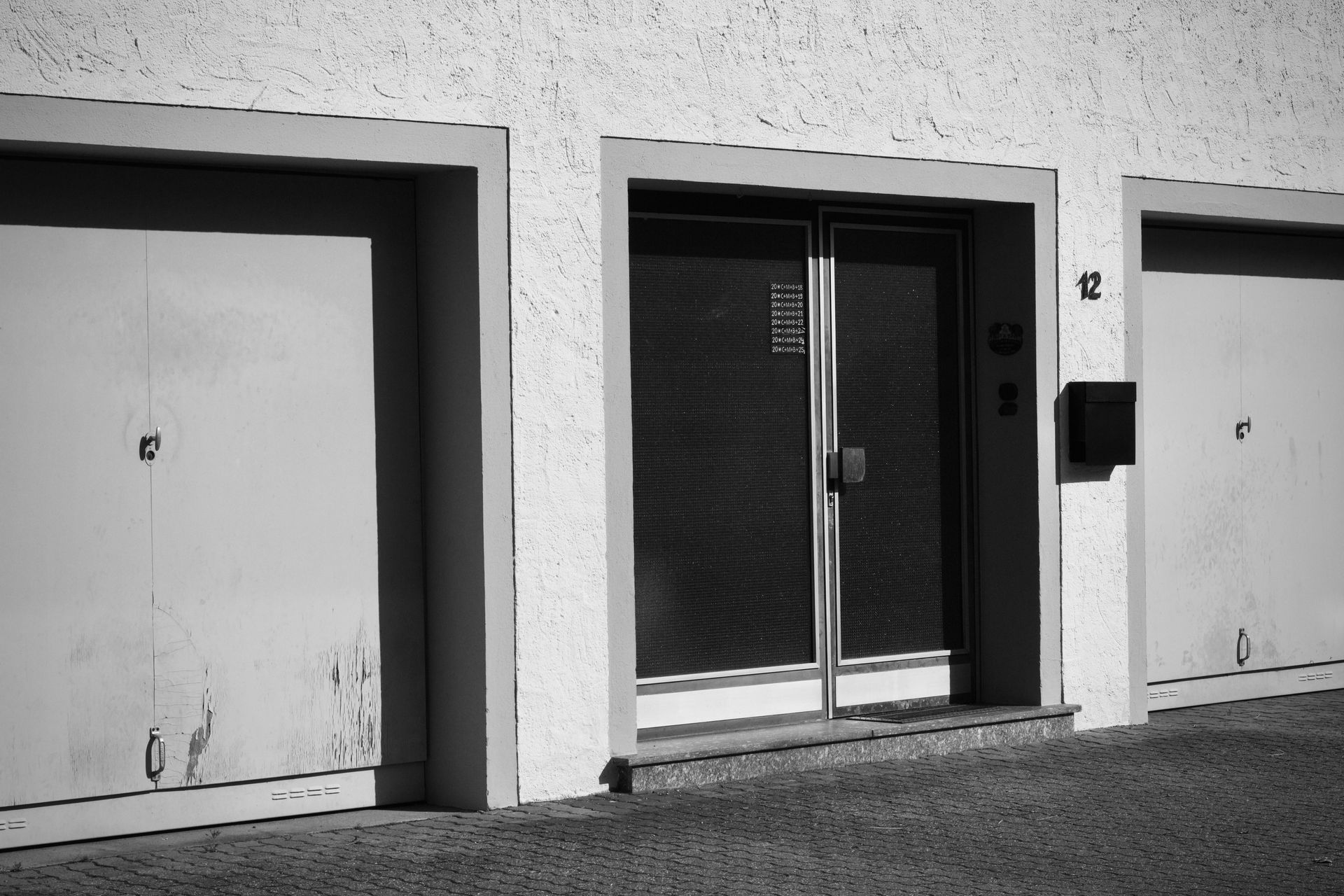 Residential garage door on a Jacksonville, FL area home exterior