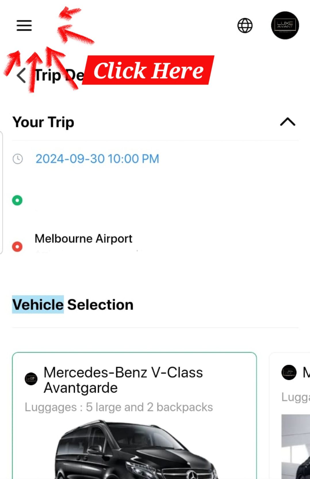Vehicle selection