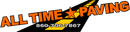 All Time Paving logo with orange and black text, star graphic, and phone number 860-706-7867