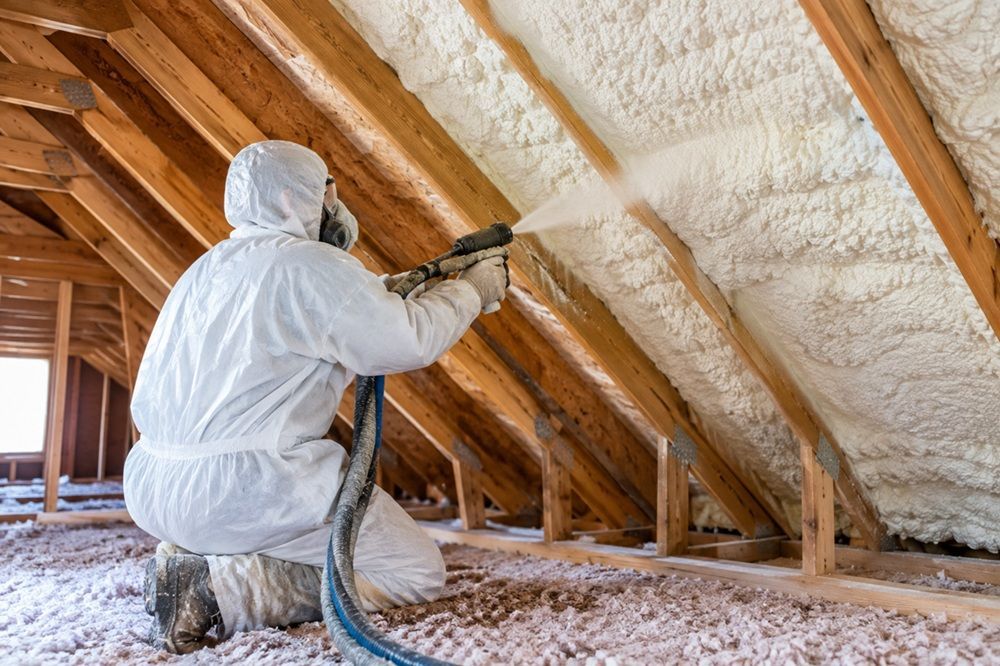 Spray foam attic insulation installation in Waco TX
