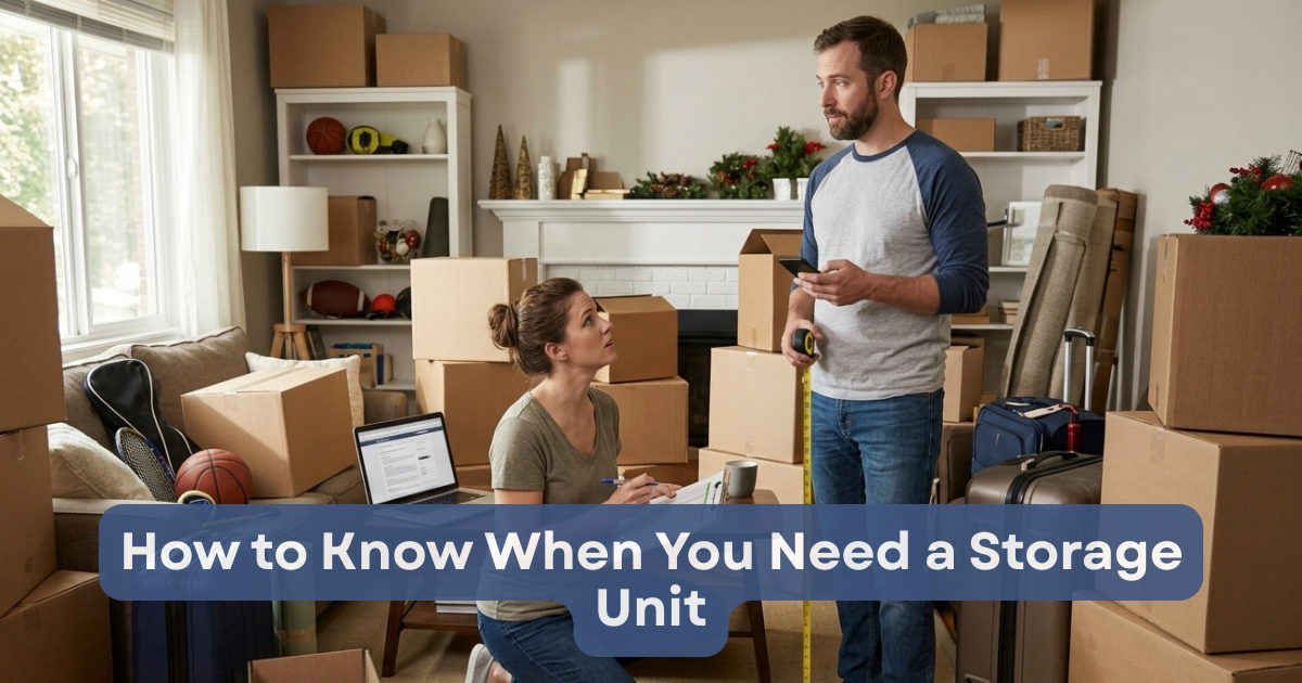 How to Know When You Need a Storage Unit
