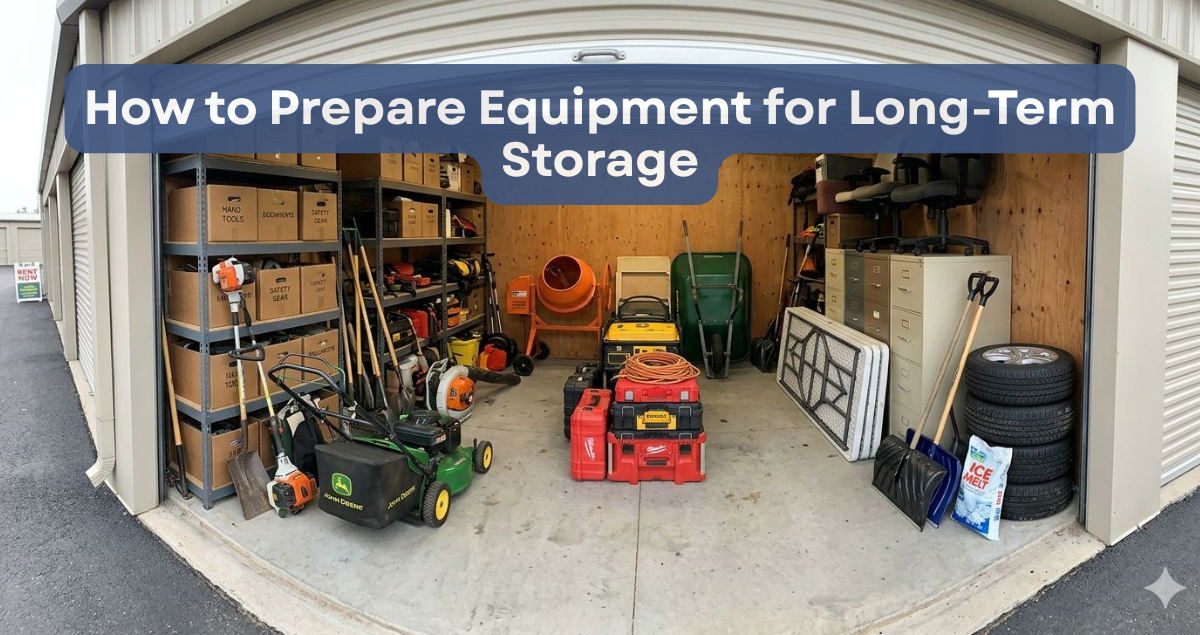 How to prepare equipment for long-term self storage