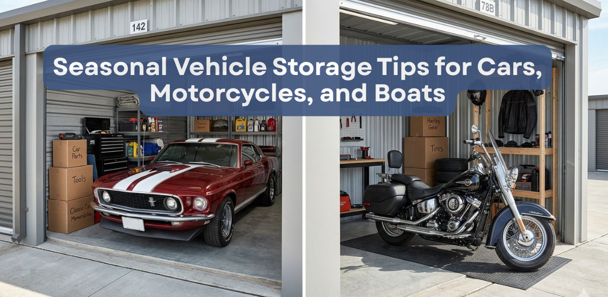 Seasonal vehicle storage tips for cars motorcycles and boats - Dove Storage