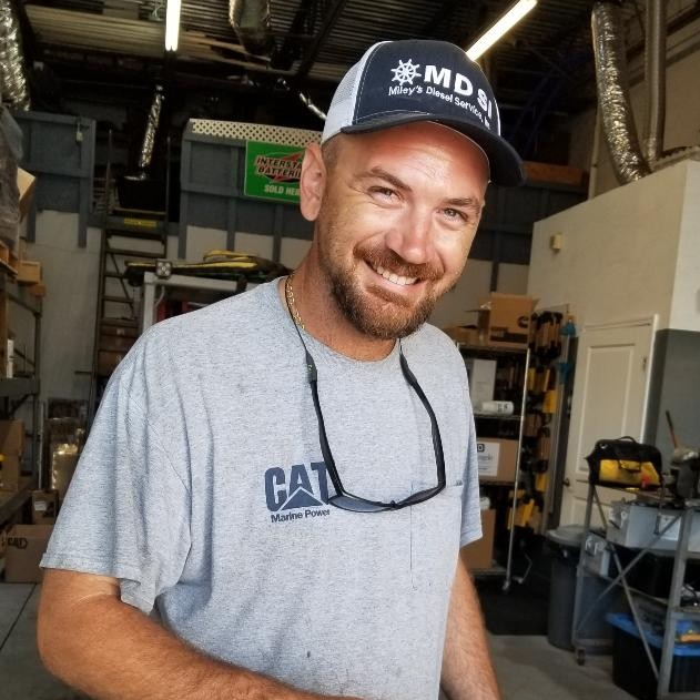 Tyler Howerton staff member of Miley's Diesel Service