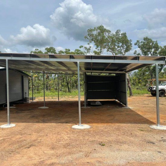 Finished Shed Installation — Mobcon Construction in Berry Springs, NT