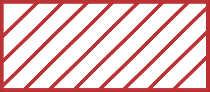 A red and white striped pattern on a white background.
