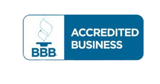 BBB Accredited Business logo in blue and white