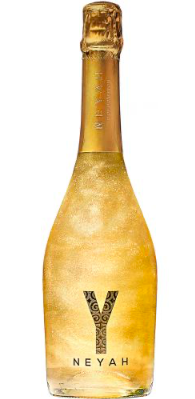 A bottle of champagne with the letter y on it.