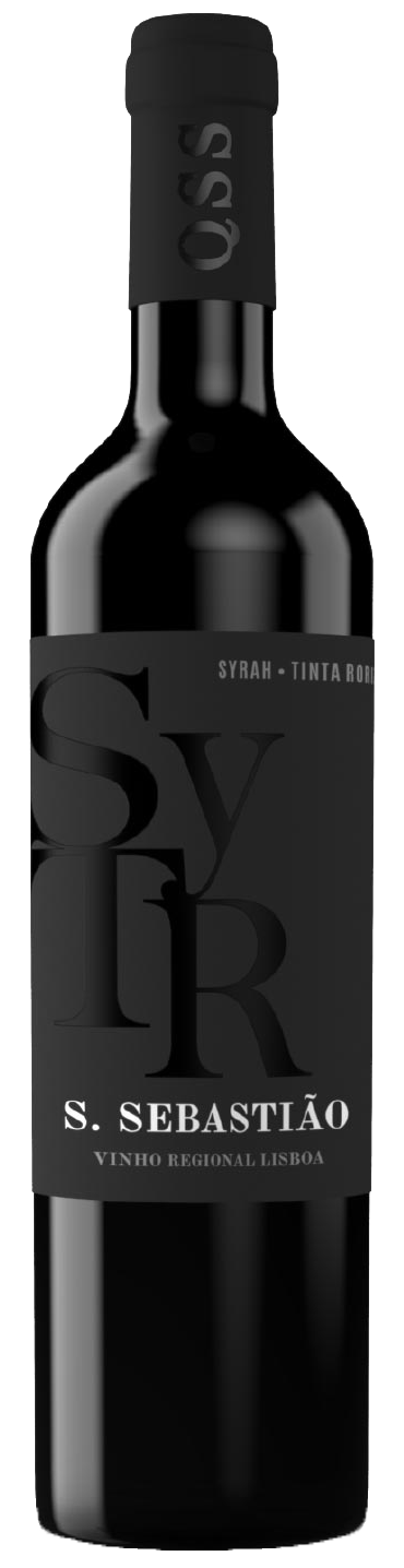 A bottle of s. sebastian wine with a black label