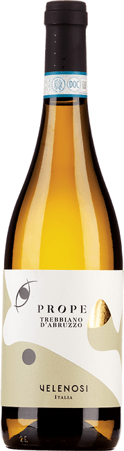 A bottle of wine with a white label and a black cap on a white background.