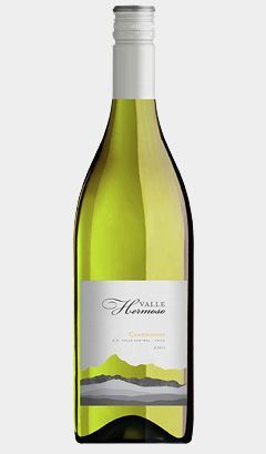 A bottle of white wine with a white label on a white background.