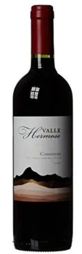 A bottle of wine with a mountain on the label