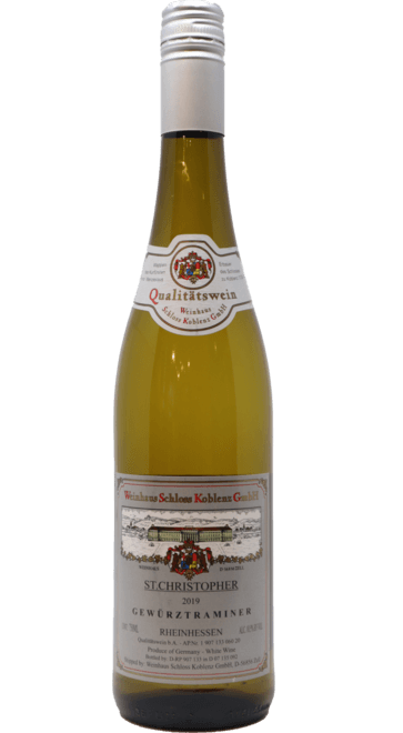 A bottle of white wine with a white label on a white background.