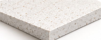 White Speckled Stone Slab Corner On A White Background — City Cabinetmakers in Mackay, QLD