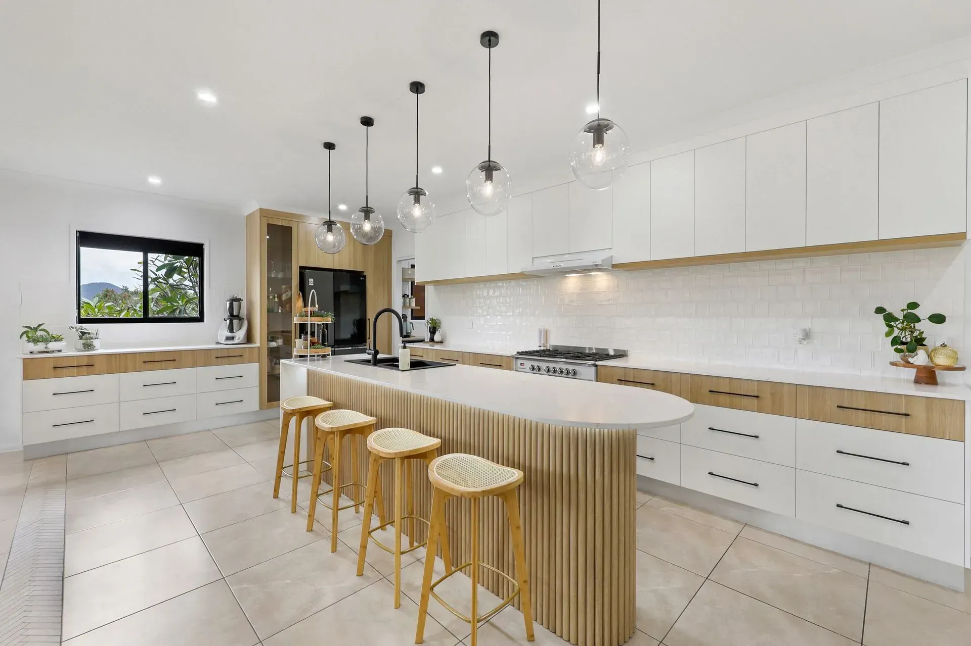 White Themed Kitchen Cabinets In Mackay