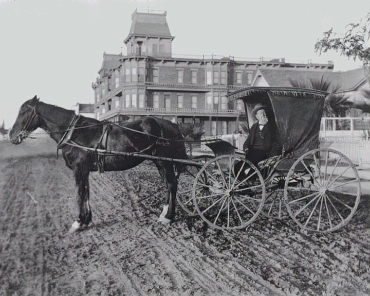 509 Park building historical picture with horse
