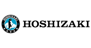 A logo for a company called hoshizaki with a penguin on it.